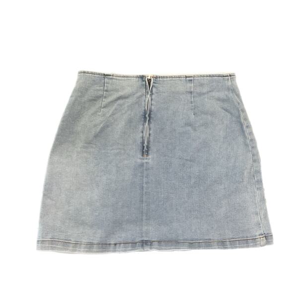 Women's Denim Blue Mini Skirt - Wild Fabel - Picture 2 of 2